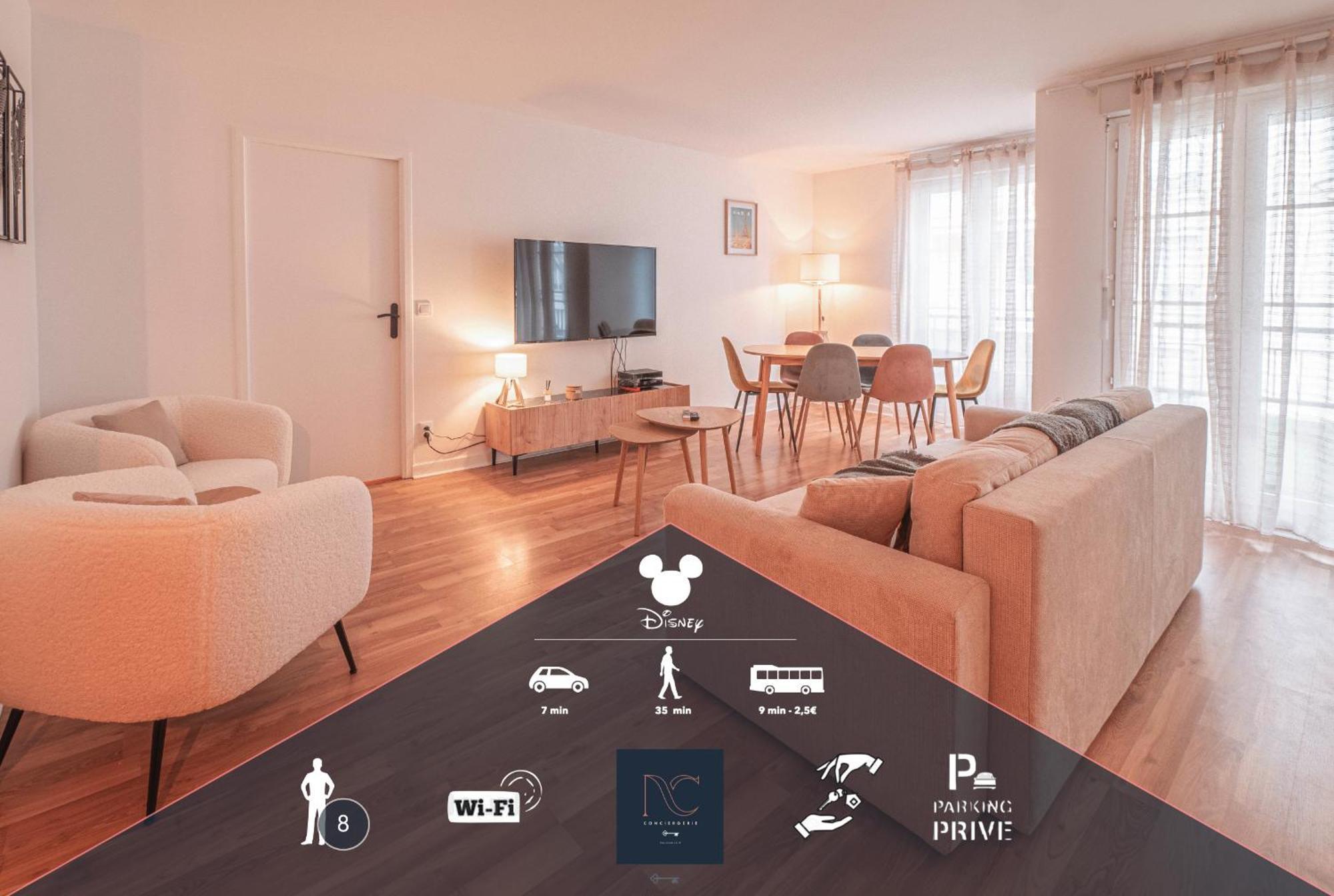 *Disneyland-Paris* 8Pers, Wifi, 2 Parkings Serris Eksteriør billede